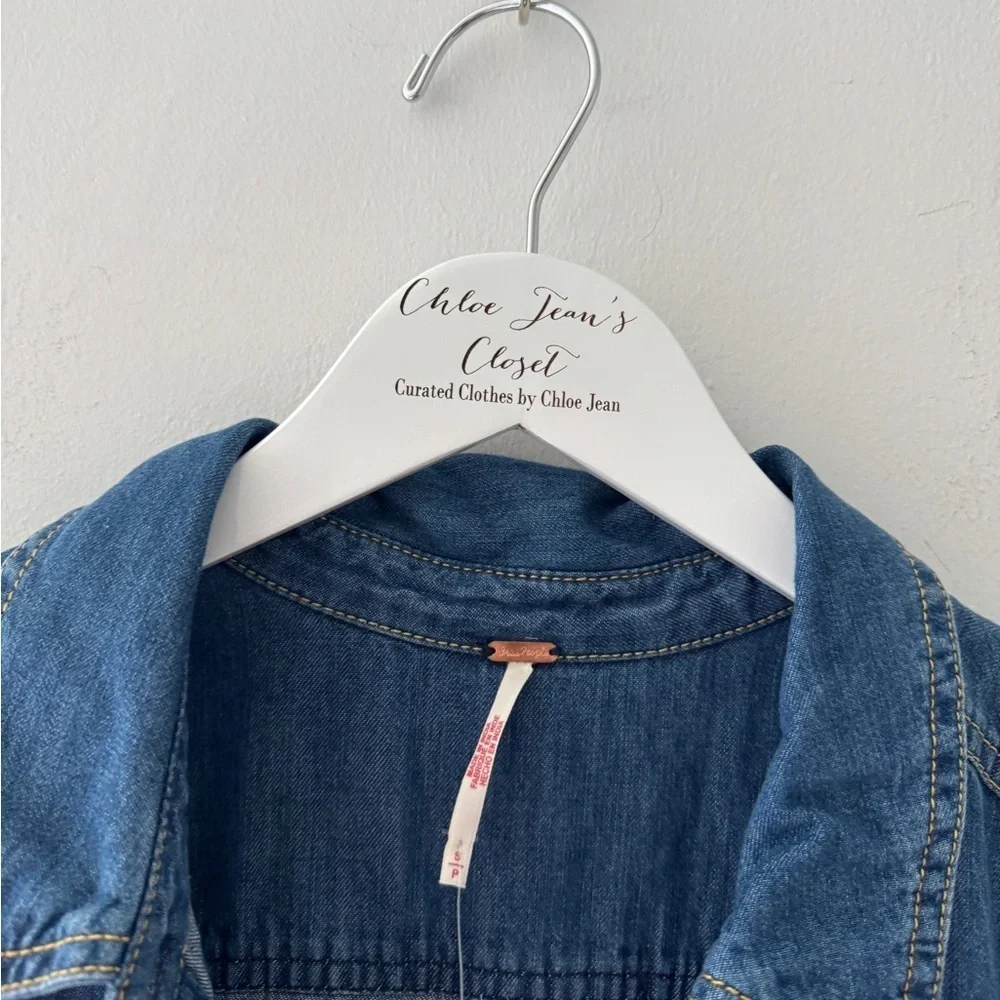 FREE PEOPLE Beau Denim Dress S - Picture 9 of 12